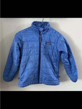 Kids Patagonia Nanopuff Jacket Blue Unisex Size XS 5-6 Acceptable Play Condition